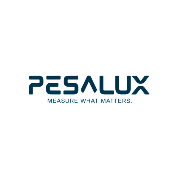 PESALUX wordmark with the slogan MEASURE WHAT MATTERS